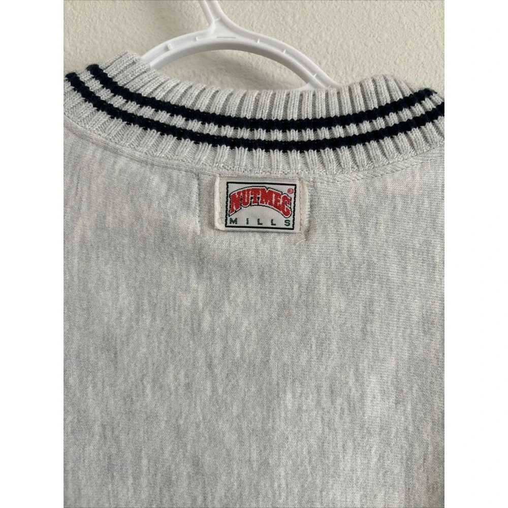 Vintage Nutmeg Notre Dame University V-Neck Sweater Coastal Preppy XL